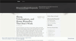 Desktop Screenshot of lifeaccordingtothepanda.wordpress.com