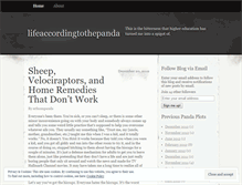 Tablet Screenshot of lifeaccordingtothepanda.wordpress.com