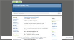 Desktop Screenshot of guruscode.wordpress.com
