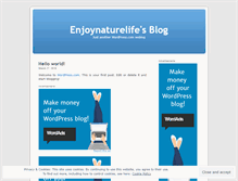 Tablet Screenshot of enjoynaturelife.wordpress.com