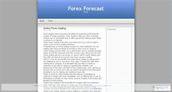 Desktop Screenshot of forexforecasttrading.wordpress.com