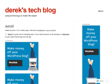 Tablet Screenshot of derekstechblog.wordpress.com