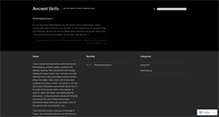 Desktop Screenshot of ancientskill.wordpress.com
