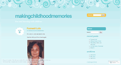 Desktop Screenshot of makingchildhoodmemories.wordpress.com