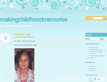 Tablet Screenshot of makingchildhoodmemories.wordpress.com
