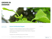 Tablet Screenshot of growninivanhoe.wordpress.com