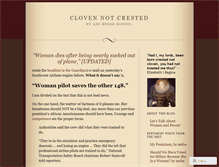 Tablet Screenshot of clovennotcrested.wordpress.com