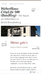 Mobile Screenshot of baublogweberhauscity500.wordpress.com