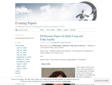 Tablet Screenshot of eveningpapers.wordpress.com