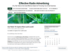 Tablet Screenshot of effectiveradioadvertising.wordpress.com