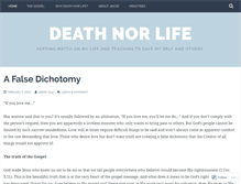 Tablet Screenshot of deathnorlife.wordpress.com