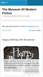 Mobile Screenshot of museumofmodernfiction.wordpress.com
