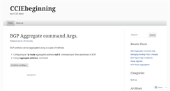 Desktop Screenshot of cciebeginning.wordpress.com