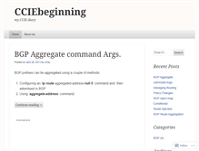 Tablet Screenshot of cciebeginning.wordpress.com
