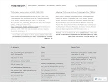 Tablet Screenshot of mnemeden.wordpress.com