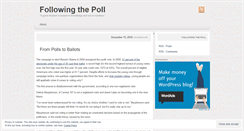 Desktop Screenshot of followingthepoll.wordpress.com