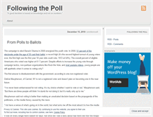 Tablet Screenshot of followingthepoll.wordpress.com