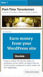 Mobile Screenshot of parttimetorontonian.wordpress.com