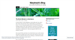 Desktop Screenshot of marytrask.wordpress.com