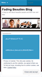 Mobile Screenshot of fadingbeauties.wordpress.com