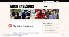 Desktop Screenshot of musthavesubs.wordpress.com