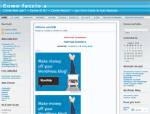 Tablet Screenshot of comefaccioa.wordpress.com