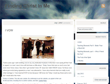 Tablet Screenshot of findingchristinme.wordpress.com