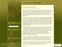 Tablet Screenshot of lackofdecision.wordpress.com