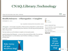 Tablet Screenshot of cnaqlibrarytechnology.wordpress.com