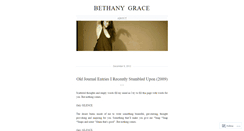 Desktop Screenshot of bethanygracelomas.wordpress.com