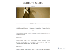 Tablet Screenshot of bethanygracelomas.wordpress.com