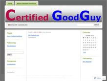 Tablet Screenshot of certifiedgoodguy.wordpress.com