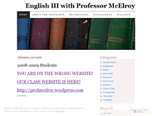 Tablet Screenshot of professormcelroy.wordpress.com