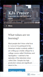 Mobile Screenshot of kjsprayer.wordpress.com