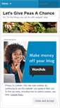 Mobile Screenshot of letsgivepeasachance.wordpress.com