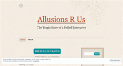 Desktop Screenshot of allusionsrus.wordpress.com