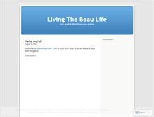 Tablet Screenshot of livingthebeaulife.wordpress.com