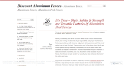 Desktop Screenshot of discountaluminumfence.wordpress.com