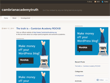 Tablet Screenshot of cambrianacademytruth.wordpress.com