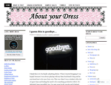 Tablet Screenshot of aboutyourdress.wordpress.com