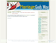 Tablet Screenshot of marriagegodsway.wordpress.com