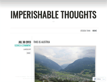 Tablet Screenshot of imperishablethoughts.wordpress.com