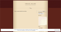 Desktop Screenshot of oraleallah.wordpress.com