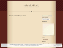 Tablet Screenshot of oraleallah.wordpress.com