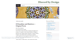 Desktop Screenshot of discordbydesign.wordpress.com