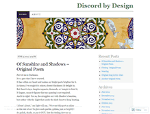 Tablet Screenshot of discordbydesign.wordpress.com