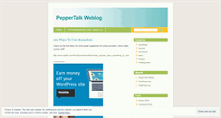 Desktop Screenshot of peppertalk.wordpress.com