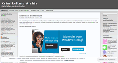 Desktop Screenshot of krimikulturarchiv.wordpress.com