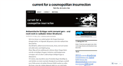 Desktop Screenshot of cosmopolitaninsurrection.wordpress.com