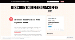 Desktop Screenshot of discountcoffeekonacoffee.wordpress.com